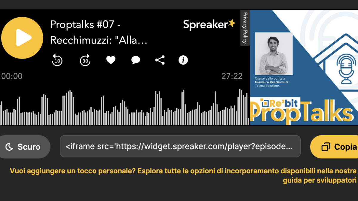 Proptalks #07 – Recchimuzzi: “Alla tecnologia, che è il nostro core, uniamo una profonda conoscenza del sottostante immobiliare”