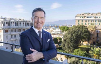 Paolo Moretti, Amministratore Delegato e Direttore Generale di RINA, nella terrazza della sede genovese di via Corsica